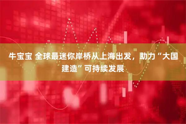 牛宝宝 全球最迷你岸桥从上海出发，助力“大国建造”可持续发展